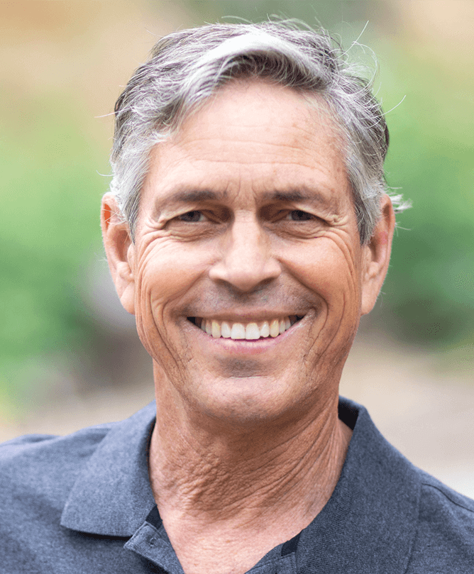 A Old Man is smiling